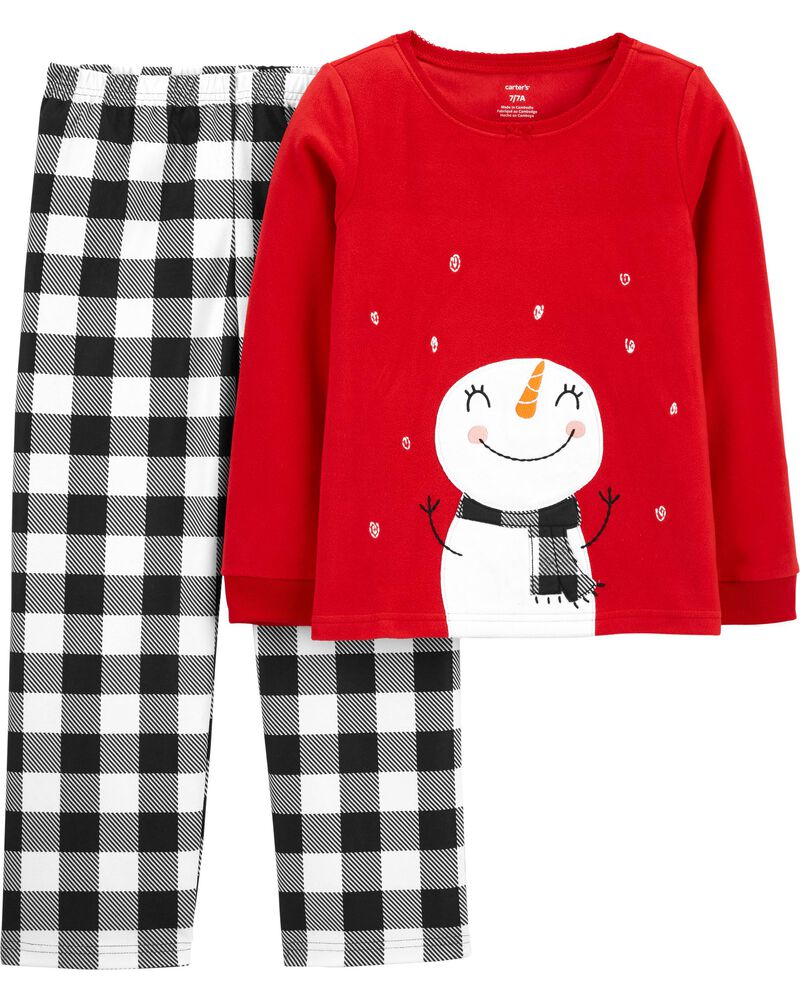 Pajama Pants Carter/'s Girl/'s Fleece Snowman Size 8